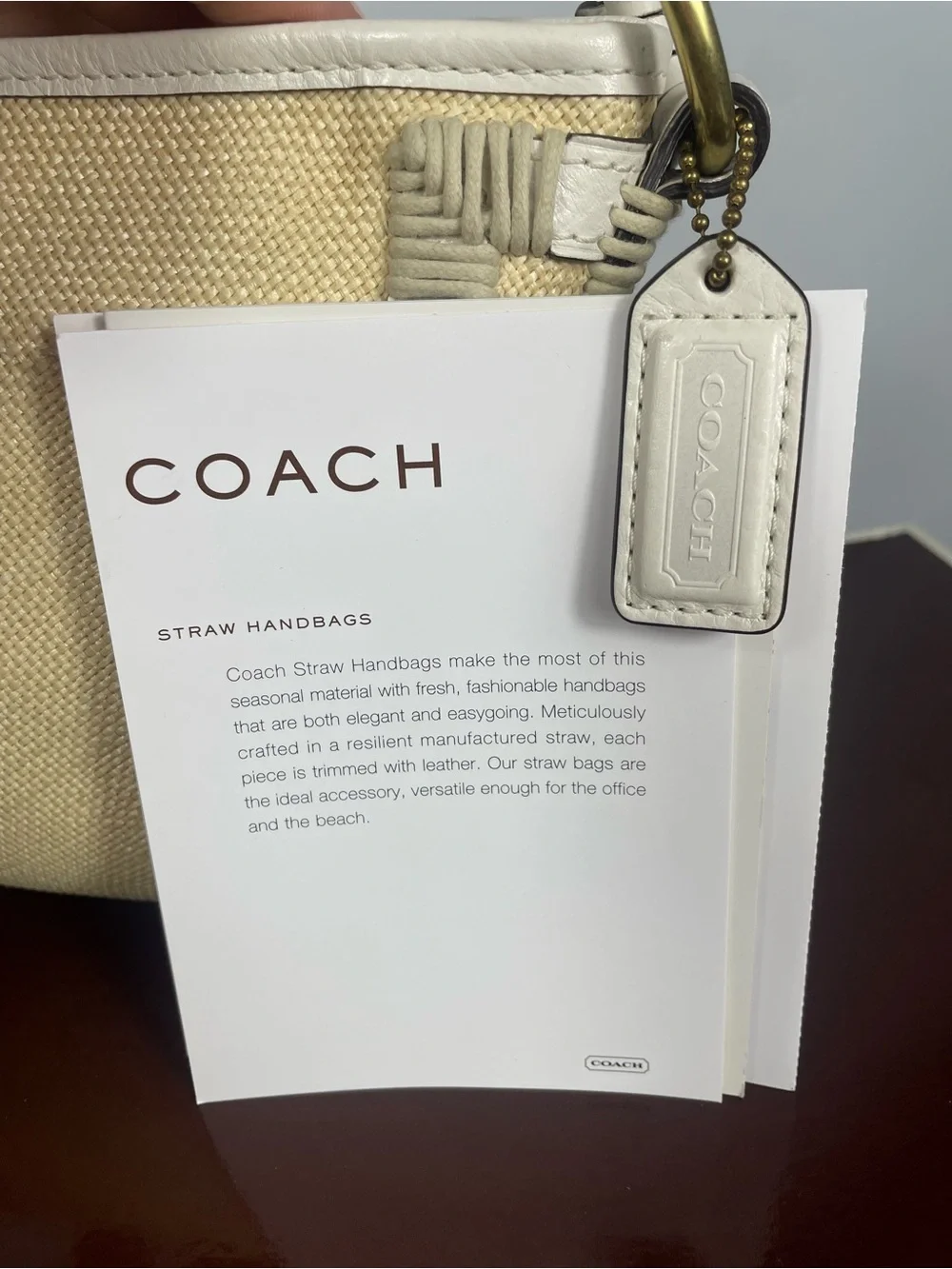 Coach Vintage Soho Angora Straw Hobo Bag NIB w/dustbag